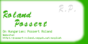 roland possert business card